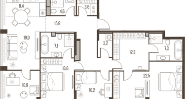 5-к. квартира, 138 м²