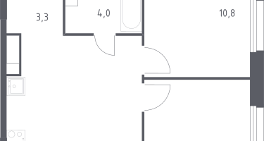 2-к. квартира, 46&nbsp;м²