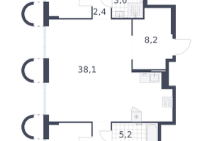 4-к. квартира, 134 м²
