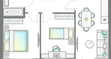 2-к. квартира, 51&nbsp;м²