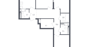 3-к. квартира, 77&nbsp;м²