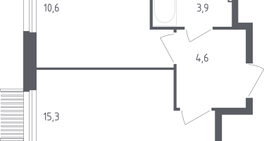 1-к. квартира, 33&nbsp;м²