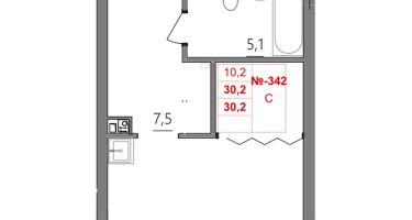 Студия, 30&nbsp;м²