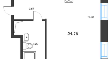 Студия, 24&nbsp;м²
