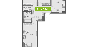 Студия, 77&nbsp;м²