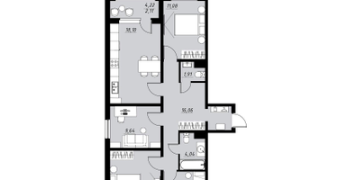 4-к. квартира, 86&nbsp;м²