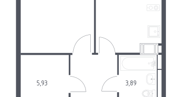 1-к. квартира, 35&nbsp;м²