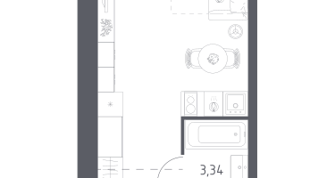 Студия, 24&nbsp;м²