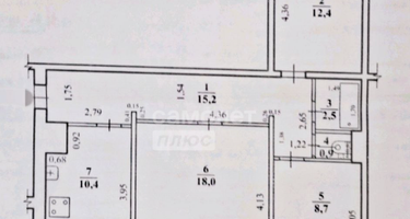 3-к. квартира, 68,1&nbsp;м²