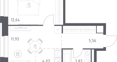 Студия, 38&nbsp;м²