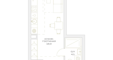 Студия, 26&nbsp;м²