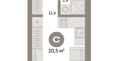 Студия, 20&nbsp;м²