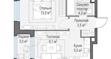 2-к. квартира, 36&nbsp;м²