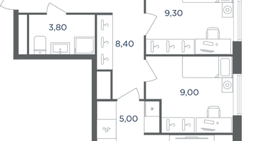 4-к. квартира, 70&nbsp;м²