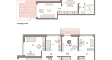 4-к. квартира, 201 м²