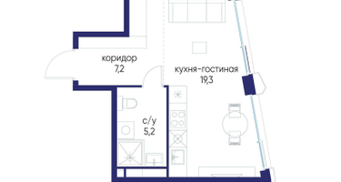 Студия, 31&nbsp;м²