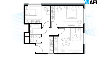 2-к. квартира, 60 м²