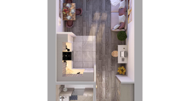 1-к. квартира, 25&nbsp;м²