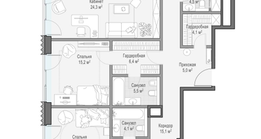 3-к. квартира, 201&nbsp;м²