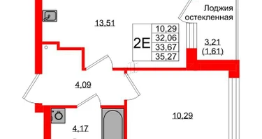 1-к. квартира, 33&nbsp;м²