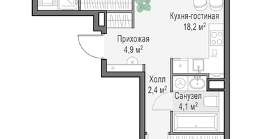 3-к. квартира, 61&nbsp;м²