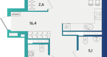 3-к. квартира, 91&nbsp;м²