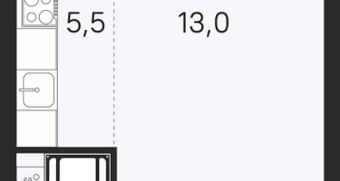 Студия, 28&nbsp;м²