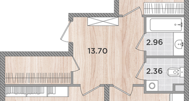 2-к. квартира, 71&nbsp;м²
