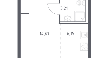 Студия, 29&nbsp;м²