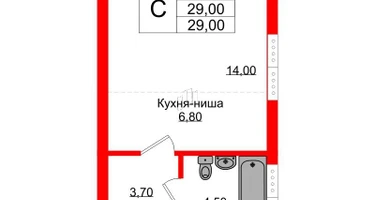 Студия, 29&nbsp;м²