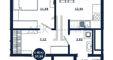 1-к. квартира, 37&nbsp;м²