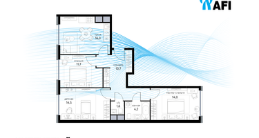 3-к. квартира, 76 м²