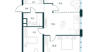 3-к. квартира, 68&nbsp;м²