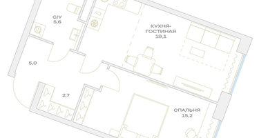 1-к. квартира, 47&nbsp;м²