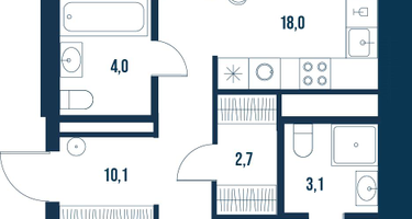 3-к. квартира, 83&nbsp;м²