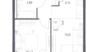 Студия, 35&nbsp;м²