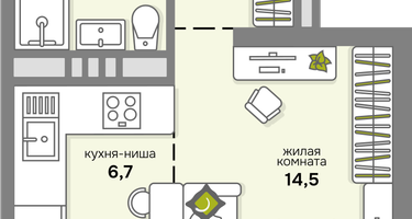 Студия, 29 м²