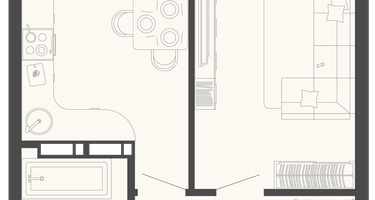 1-к. квартира, 45&nbsp;м²