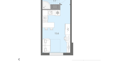 Студия, 21&nbsp;м²