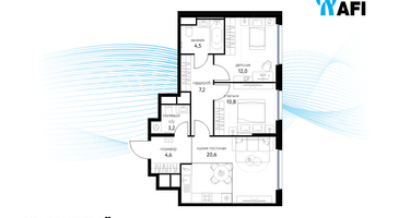 3-к. квартира, 62&nbsp;м²
