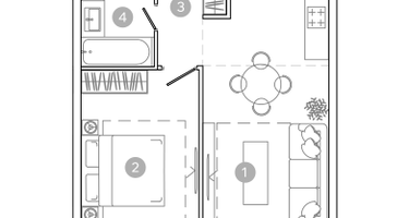 2-к. квартира, 45&nbsp;м²