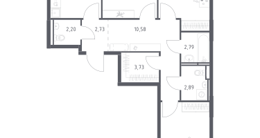 3-к. квартира, 77&nbsp;м²