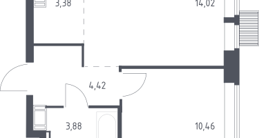 Студия, 36&nbsp;м²