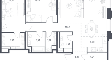 Студия, 98&nbsp;м²