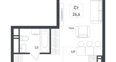 Студия, 26&nbsp;м²