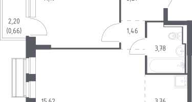 Студия, 39&nbsp;м²