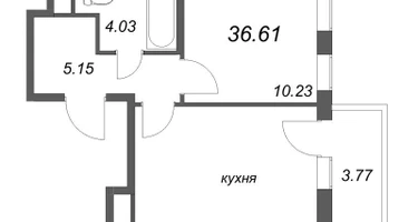 Студия, 36&nbsp;м²