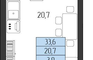 Студия, 31&nbsp;м²