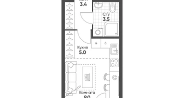 Студия, 21&nbsp;м²