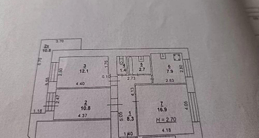 3-к. квартира, 60&nbsp;м²